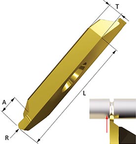 Insert for radius grooving