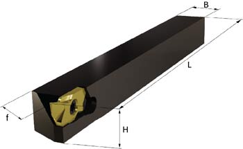 Screw tool holder for grooving, threading, parting off and back turning