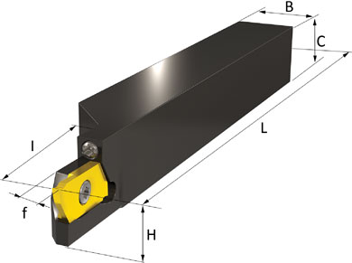 Tool holder for parting off small parts