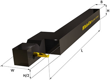 Tool holder for internal turning with square shank