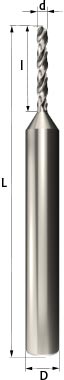 Style B - Two flute twist micro drill