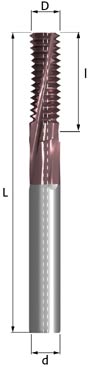 Metric deburring thread mill with coolant