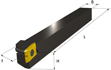 Pin-type toolholder for thread turning