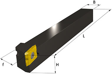 Skrew-type toolholder for thread turning